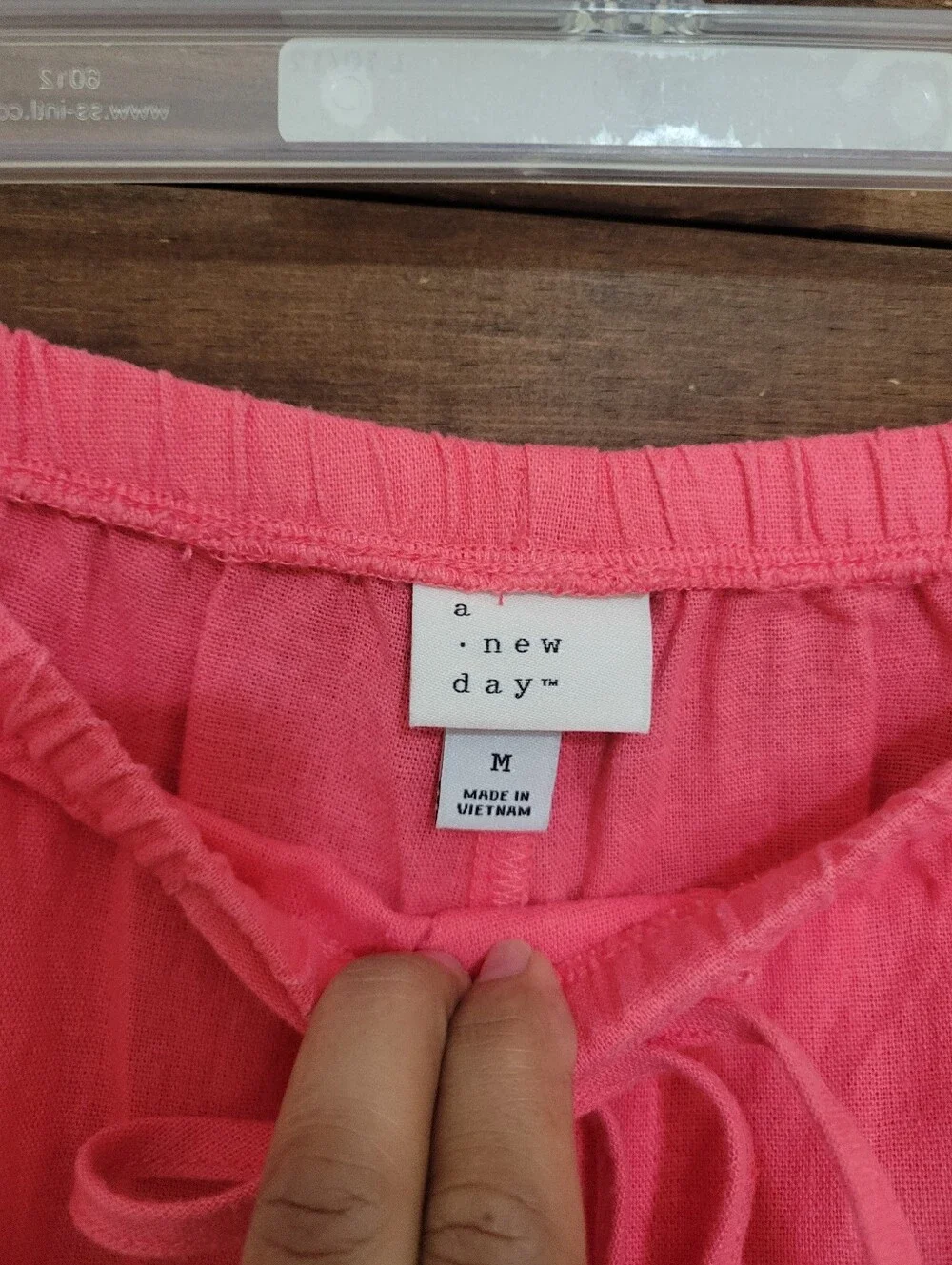 Coastal Coral Pink Two-Piece Button-Front Short Sleeve Top Wide Leg Pants Set